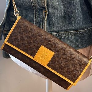 Celine Vintage Triomphe Long Wallet Crossbody